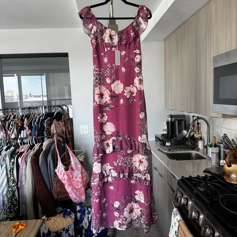 NWT Petal & Pup Irelynn Ruffle Convertible Floral Maxi Dress XS - Picture 6 of 16